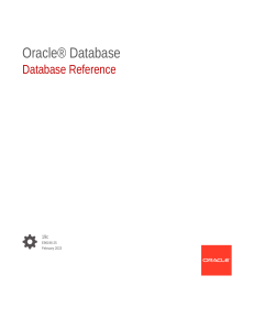 ORACLE database-reference