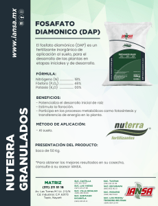 Ficha Tecnica Fertilizante Fosfato Diamónico (DAP) IANSA