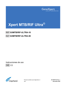 Xpert MTB RIF Ultra CE IVD SPANISH Package Insert 301-5987-ES Rev L