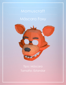 Máscara Foxy - Momuscraft