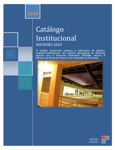 CATALOGO INSTITUCIONAL IEESFORD 2020