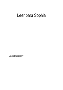 Cassany: Leer para Sofía leer