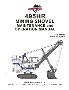 Manual de mantencion y operacion 495HR Ingles