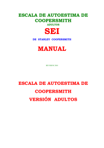 MANUAL ESCALA DE AUTOESTIMA DE COOPERSMITH 