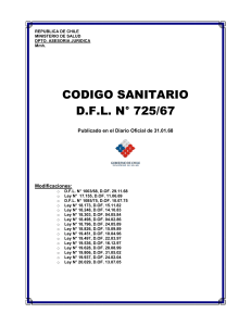 CODIGO SANITARIO D.F.L. 725