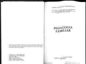 Libro pedagogia familiar. Jose Quintana