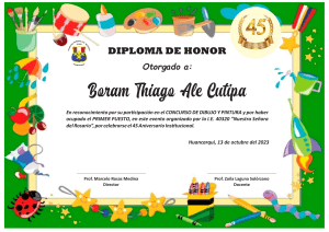 Diploma primaria dibujo