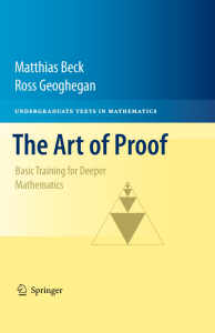The Art of Proof - Basic Training for Deeper Mathematics [Beck, Geoghegan](2010)