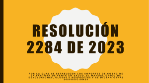 RESOLUCION 2284-Manual Unico de Glosas, Actualización de Soportes Obligatorios, Contenido Reg Clinicos