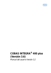 COBAS INTEGRA 400 plus Manual de usuario