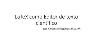 LaTeX como Editor de texto científico