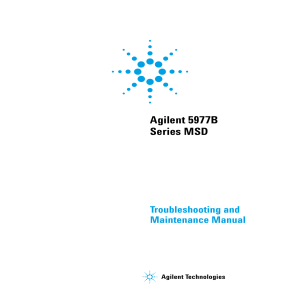 5977 Series MSD Maintenance manual