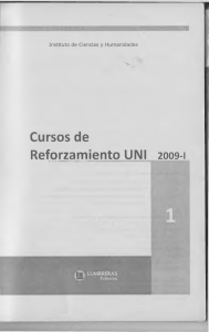 CURSO DE REFORZAMIENTO UNI 2009-I - TOMO1