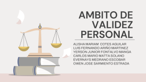 AMBITO DE VALIDEZ PERSONAL