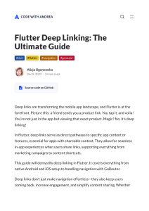 Flutter Deep Linking- The Ultimate Guide