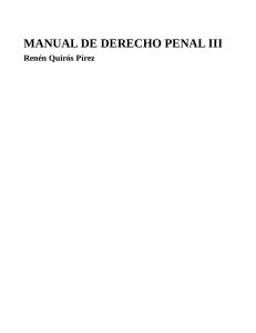 Manual de Derecho Penal. Tomo III. Renén Quirós