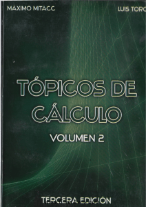 Tópicos de Calculo Volumen 2 Máximo Mitacc