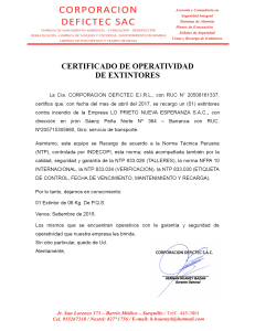 Certificado de Operatividad de Extintores   TOAZ.INFO