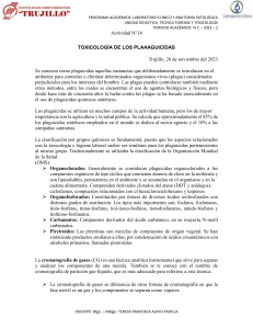 AA15 TOXICOLOGÍA DE LOS PLAGUICIDAS