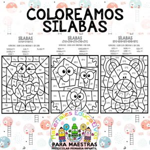 Coloreamos sílabas simples y trabadas recopilado por Materiales Educativos para Maestras