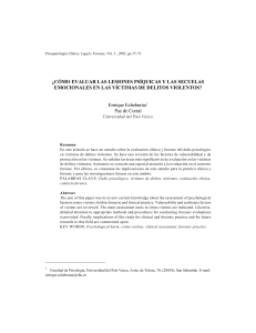 Cómo evaluar las lesiones...(Echeburua y Corral)