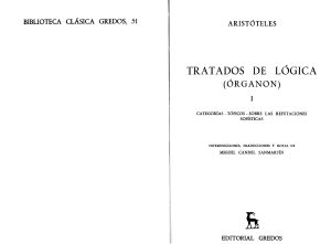 aristoteles-tratados-de-logica-organon-I-categorias -topicos -sobre-las-refutaciones-sofisticas-gredos