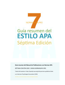 Guía Resumen del Estilo APA 7a Edición