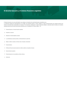 M1 - L1 El derecho bancario y el sistema financiero argentino