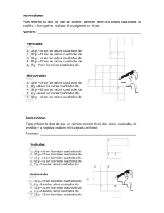 Actividad crucigrama