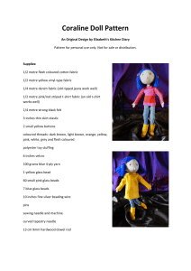 Coraline Doll Pattern Instructions