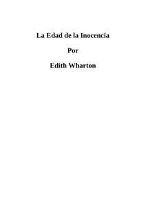 La edad de la inocencia autor Edith Wharton