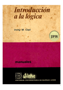 Introducción a la Lógica - Irving M. Copi