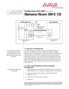 Siemens Hicom 300 E CS Hicom 300 E CS Mi