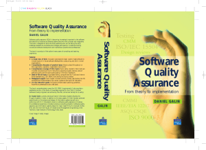 Software Quality Assurance From Theory to Implementation