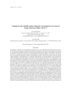 Changes in the rainfall regime along the extratropical west coast of South America (Chile)