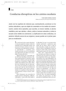 Uruñuela (2007) Conductas disruptivas en los centros escolares