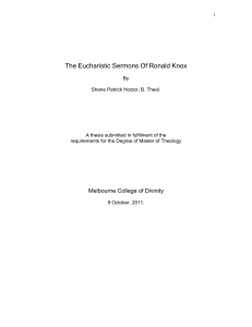 The Eucharistic Sermons Of Ronald Knox