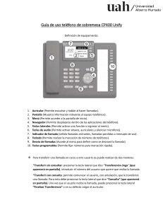 Guía de uso teléfono de sobremesa CP400 Unify