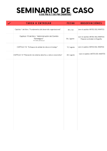 Programa del Seminario: Desarrollo Organizacional y Cambio