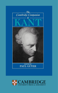 The Cambridge Companion to Kant