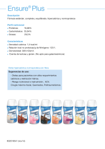 Nutricion (adulta e infantil) - Dietas estandar orales - Sin fibra - ENSURE PLUS