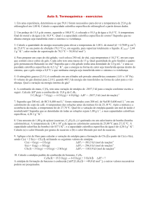 Aula 5. Termoquimica - exerccios