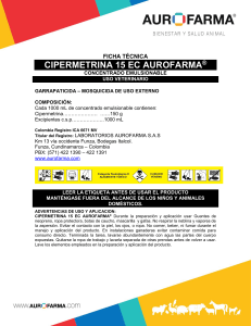 Ficha Técnica CIPERMETRINA 15 EC AUROFARMA®