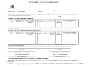 Anexo 2. Formato de compatibilidad de empleos