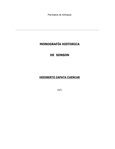 Monografía Histórica de Sonsón, Antioquia