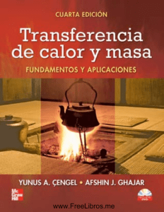 Transferencia de Calor y Masa - Cengel 4Ed