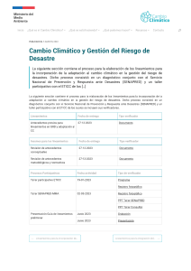 Cambio Climático y Gestión del Riesgo de Desastre – Cambio Climático