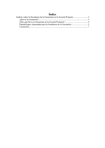 Análisis sobre la Enseñanza de la Geometría 