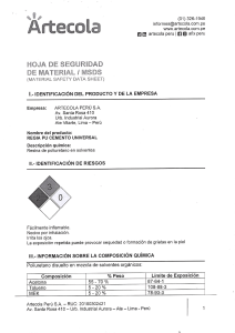 MSDS PEGAMENTO PU CEMENTO UNIVERSAL