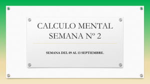 CALCULO MENTAL Nª 2 SEPTIEMBRE.